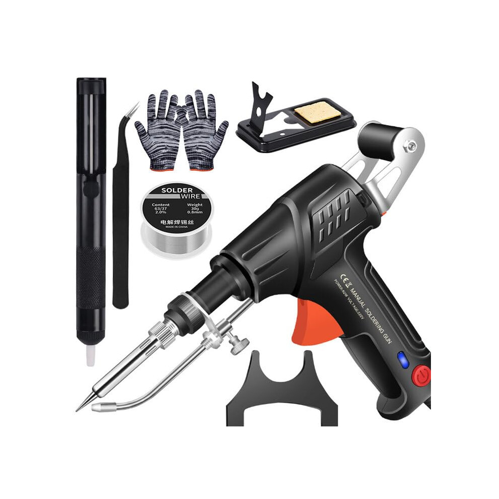 3-In-1 Hand Soldering Tool, 60 W Soldering Gun Kit, Internally Heated, Automatic Soldering Gun, Black 6276012244044