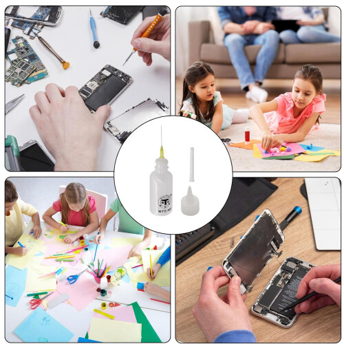 Needle Tip Bottle: Precision Glue Applicator, Quilling Tool Compatible, Portable Leak-Proof Liquid Dropper For Crafting 2