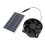 Kit de ventilador con panel solar de 10W, negro monocristalino 12