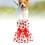 Rotes Erdbeer-Hundekleid L - Prinzessinnenstil 6