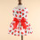Rotes Erdbeer-Hundekleid L - Prinzessinnenstil 4