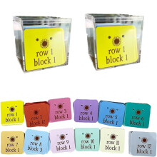 Row Markers for Quilt Blocks Organised Sewing Markers Organised Quilting Blocks Paper Box With Holes Colour Set Of 2