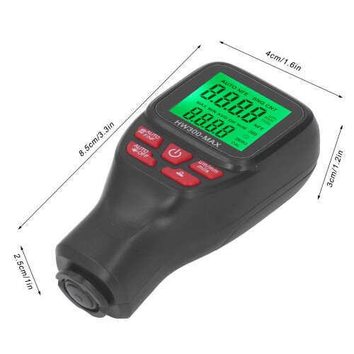 Beschichtungsdickenmessgerät 0-2000 µm ABS Auto-Messgerät 1