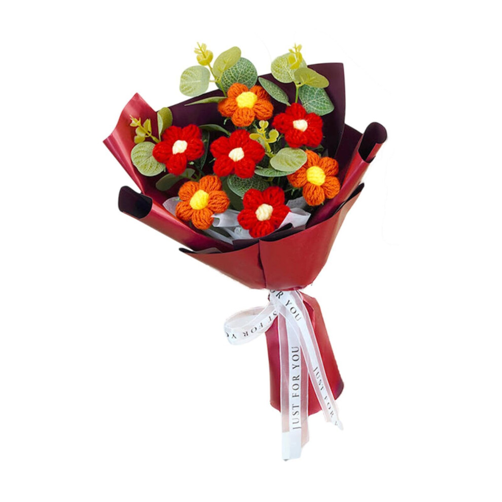 Crochet Bouquet Hand Woven For Crafts And Home Decor Farmhouse Festival Decor Multicolor Yarn-image-OPC-PJDVMQP-NEW