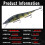 Hartes Fishing Sinkender Minnow Swing Köder 12cm 13,3g mit 3D-Augen 4