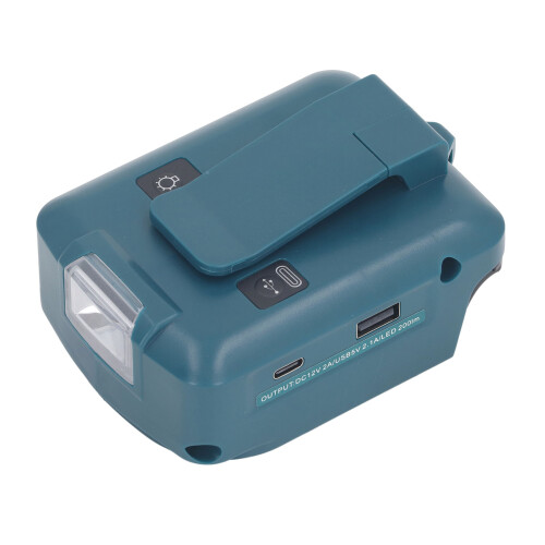 Adattatore per batteria ABS nero 12V 2A QC3.0/PD18W USB-C 1
