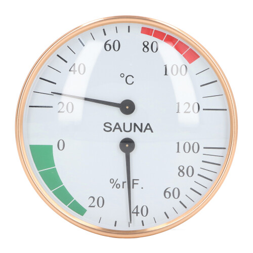 Termometro TH per sauna in alluminio, 100 mm, argento, 3,0 oz 2