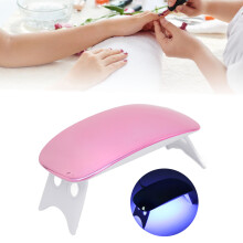 Nagellampen 6W Tragbar Faltbar Handgehalten Schnelle Trockenleuchte UV LED Nagellicht für Maniküre Bunt Pink