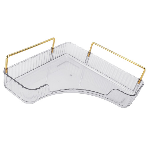 Plateau d’angle transparent Capacité 25,5x16,5x8 cm
