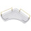 Plateau d’angle transparent Capacité 25,5x16,5x8 cm 12