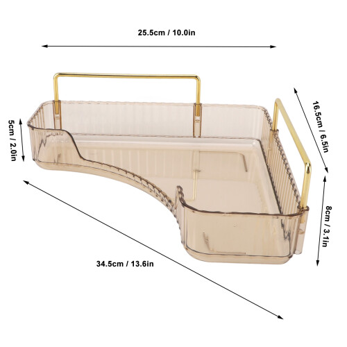 Eck-Thekenablage: Kapazität 25.5x16.5x8 Bernstein 1