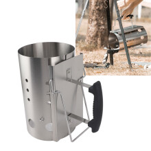 Stainless Steel Chimney Starter for Efficient Charcoal BBQ Ignition