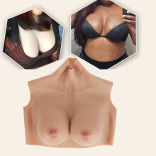 Torace protesico in silicone setoso coppa C bronzo