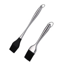 Oil Brush Grill Brush 2-Piece Set Stainless Steel 304 Silver Kitchen Utensils