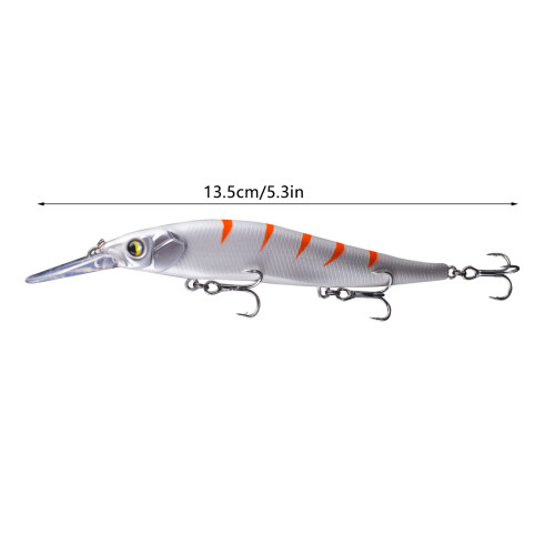 Mittlerer Tauch-Jerkbait Köder 13,5cm 14,7g mit Drillingen 1