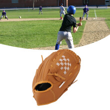 Guante de béisbol de cuero PU marrón de 11,5 pulgadas
