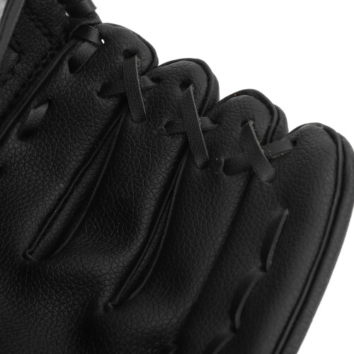 Ergonomischer PU-Leder Baseball-Handschuh 10,5-Zoll Schwarz 2