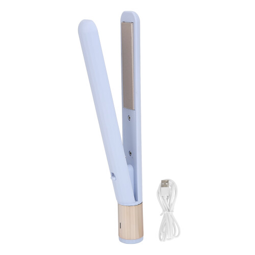 Mini plancha de pelo 2 en 1 USB ajustable violeta 1