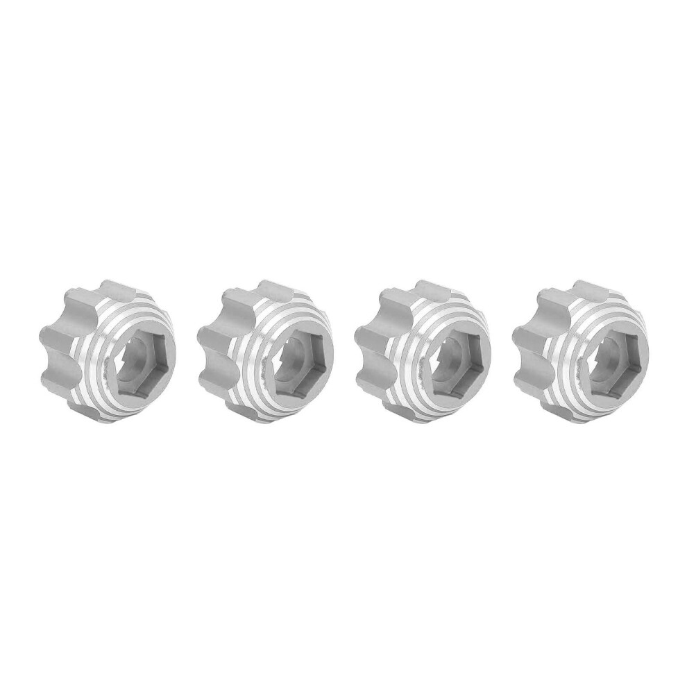 8x32 to 17mm Hex Adapters for 8x32 Wheels, Aluminum Alloy, Silver-image-OPC-PJDVPF7-NEW