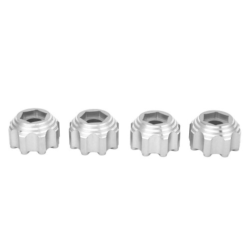 4 pezzi di adattatori esagonali da 8x32 a 17 mm, ruote, argento 1