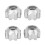 4 pezzi di adattatori esagonali da 8x32 a 17 mm, ruote, argento 14