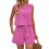 2 pezzi canotta + pantaloncini elastici rosa brillante XL 3