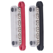 2 piezas barra de distribución de cobre rojo 150 A 300 VAC/48 VDC M6x6