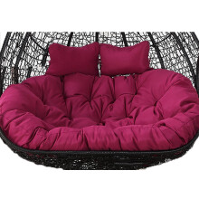 Hammock Chair Outdoor Cushion for Two-Seater Swing, Thick, Washable, Waterproof and UV-Resistant, Gray-Violet
