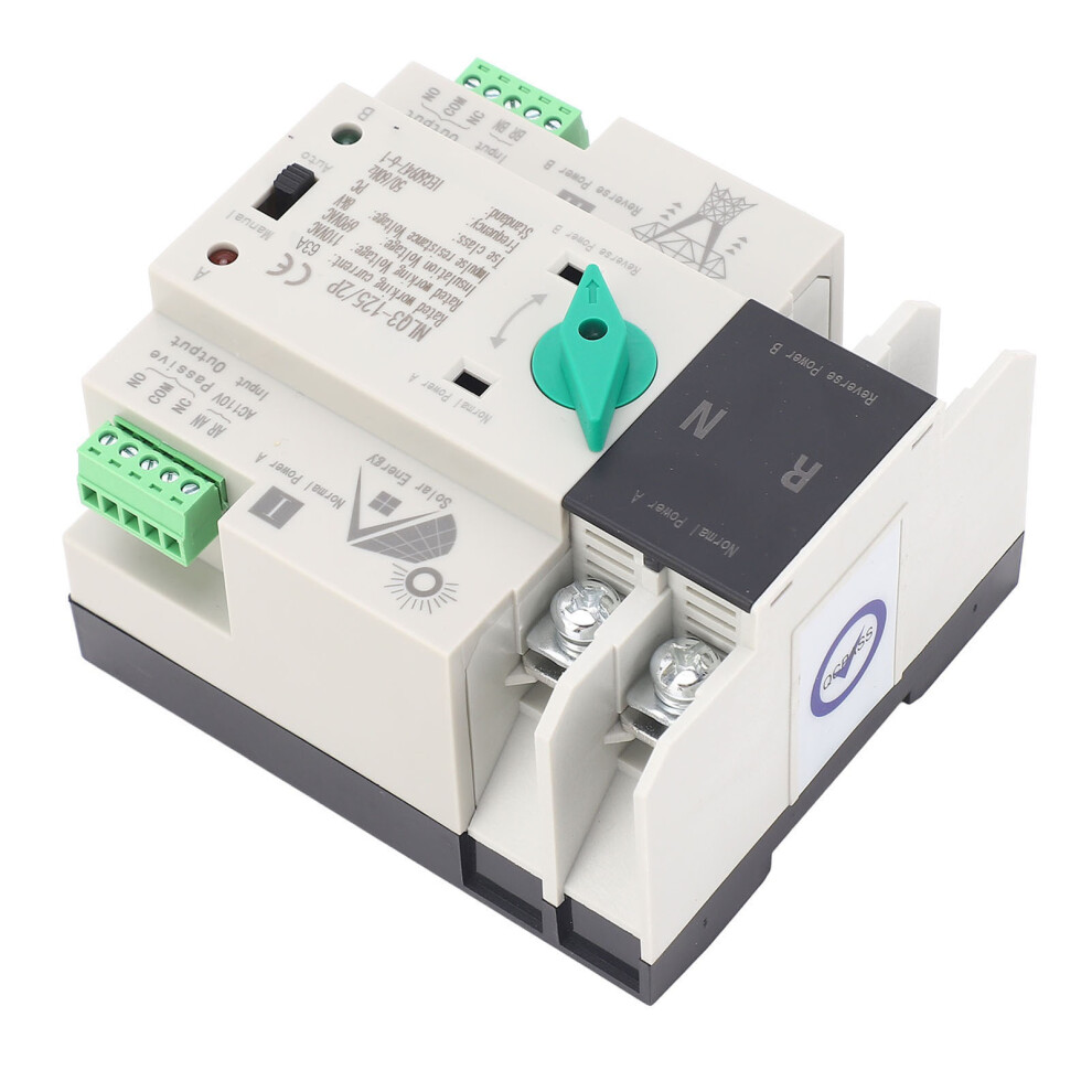 Automatic Transfer Switch 2P Pv Inverter 110V 63A Dual Power Circuit Breaker 8791335774682