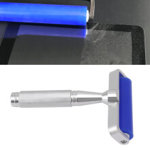 Silicone Handwalzen-Reiniger Werkzeug Laminierte statische Flusenentferner mit Metallgriff Blau 20 cm
