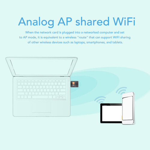 AC600 USB WiFi Nano 600Mbps Negro RTL8811CU 2