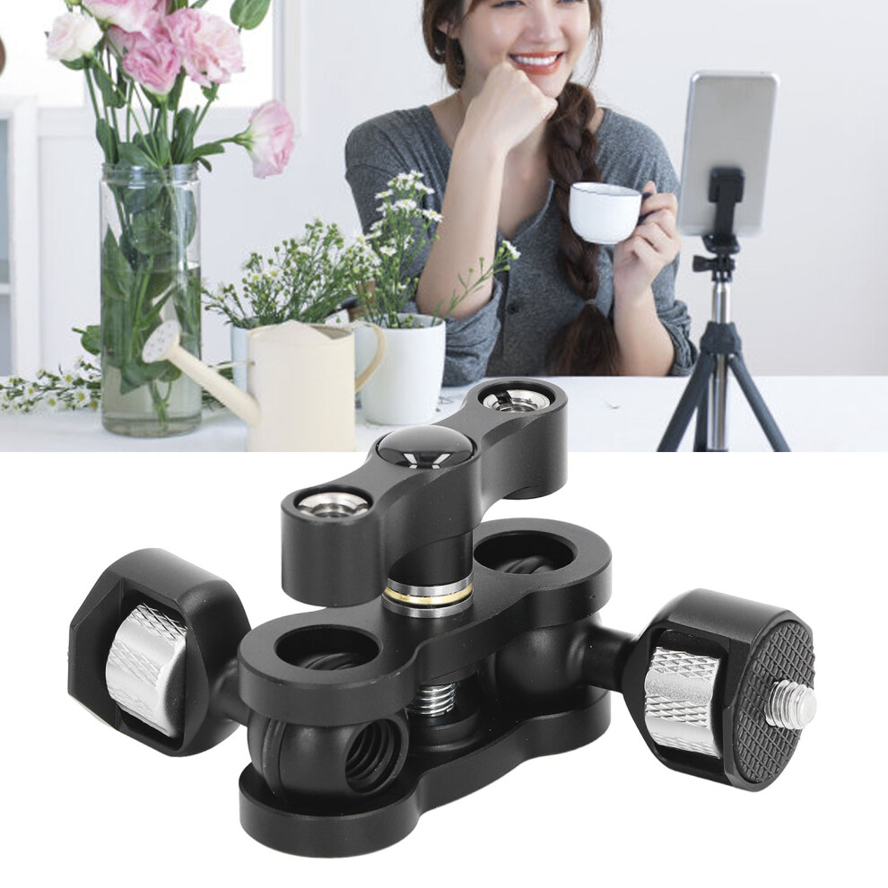 360 Rotatable Aluminum Alloy Double Ball Head Adapter For Cameras 5021335779633