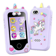 (Rainbow Unicorn,C-Pruple)Kids Smartphone Gifts Toys For Girls Boys Age 3-8,toddler Learning Toy