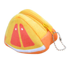 Monedero de peluche en forma de fruta triangular, mini, 12.00 g, Color