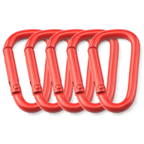 5 Stück D-Ring-Karabiner 3,9  2,2 cm Schwarz/Blau 2
