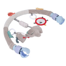 Juguete de arco con clip de peluche en forma de elefante para moisés