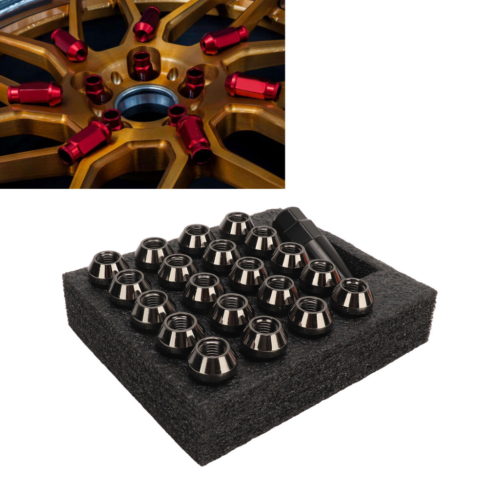 22Pcs Alloy Steel Tapered Lug Nuts Set For M12x1.5 Vehicles, Universal Fit 8491335783591
