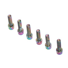 6 pièces de vis de potence pour vélo M5x18mm en aluminium multicolore