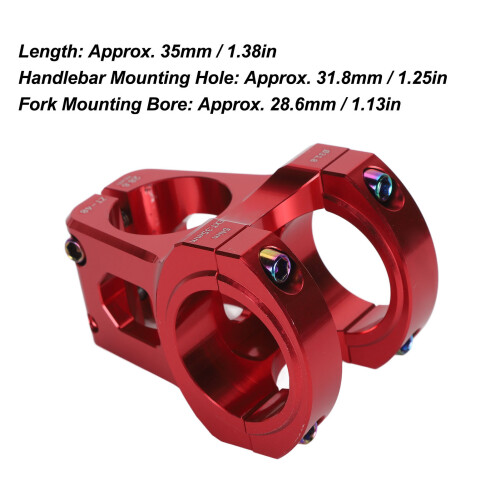 Potence de VTT 31,8 mm 0 35 mm aluminium rouge 2