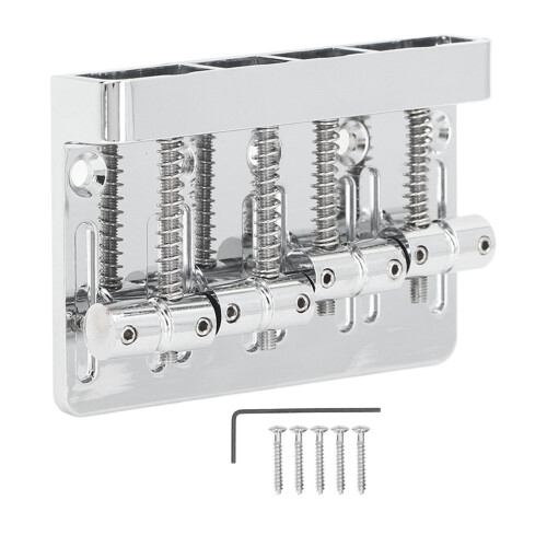 Coda del ponte per basso elettrico a 4 corde, argento 1