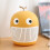 Mini Light Yellow Whale Trash Can - Portable Plastic Desktop Bin 4