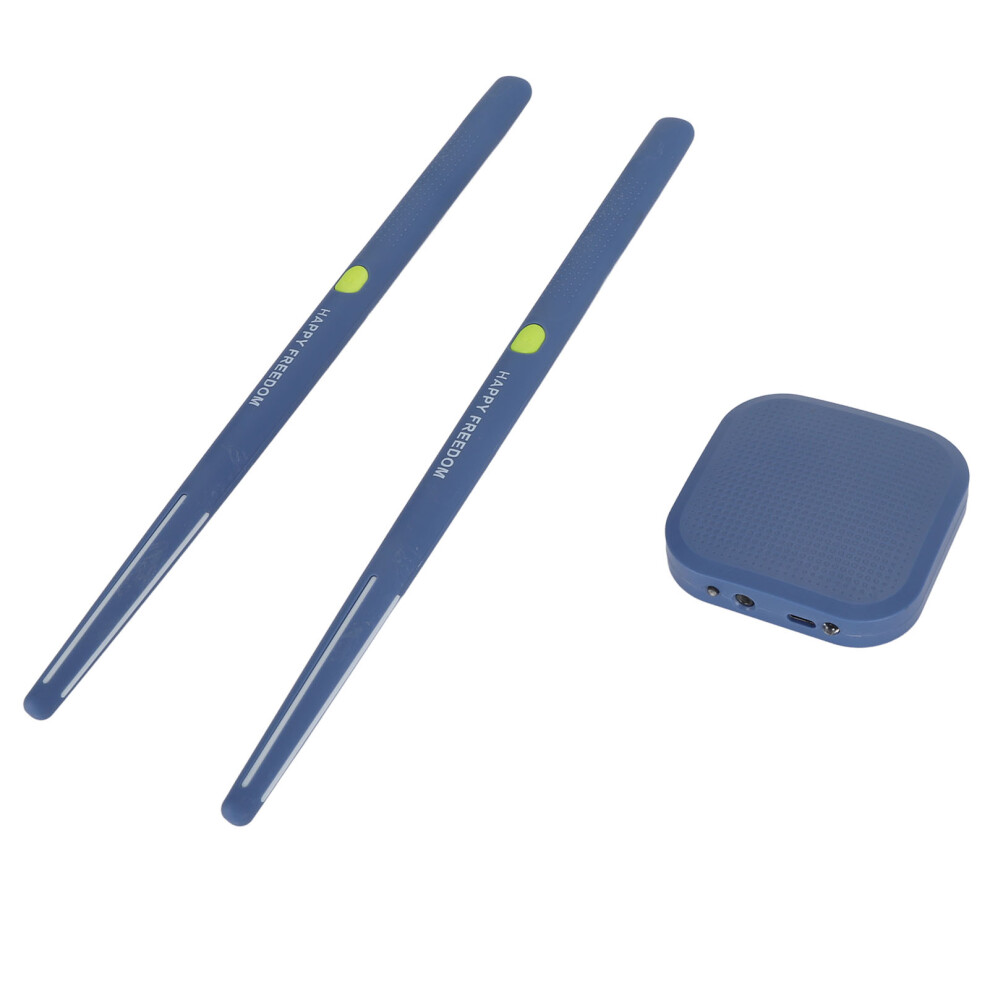 Portable Blue Electric Air Drum Sticks with Recognition Ideal for Kids & Adults