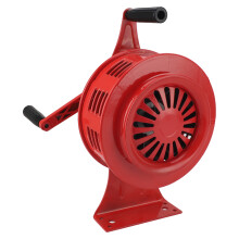 Sirène à manivelle 125dB rouge aluminium 328x195mm