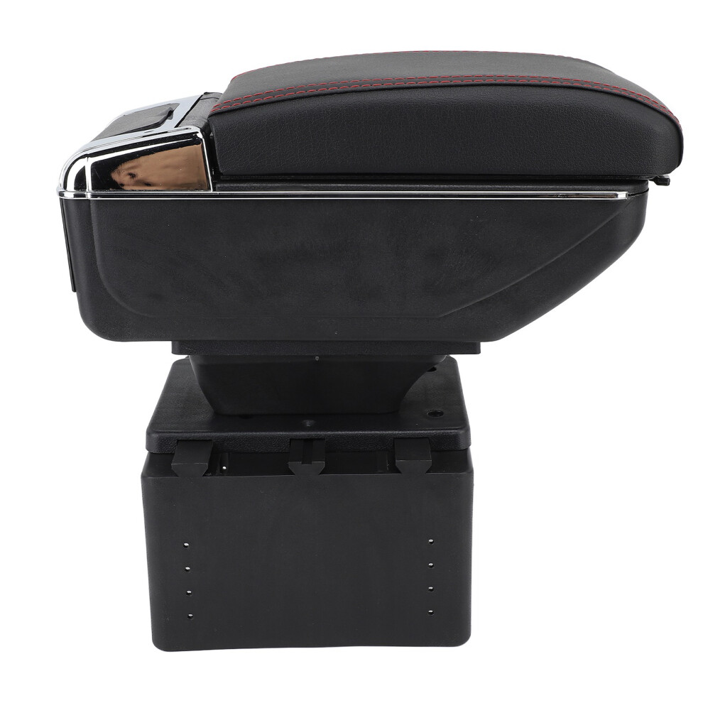 Universal Microfiber Leather Center Console Armrest Organizer Fits Most Vehicles Red 4351335789112
