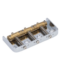 Pont Tele à 3 selles pour guitares électriques, argent