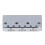 Pont Tele à 3 selles pour guitares électriques, argent 14
