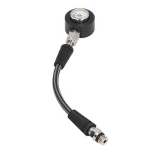 High Accuracy Diving Pressure Gauge Rotatable & Luminous 15cm Hose