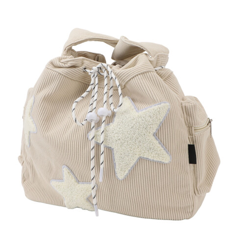 Borsa a spalla in velluto - Grande capacità beige 1