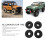 4 pièces de pneus RC crawler de 1,9 pouces, insert en mousse noire 5