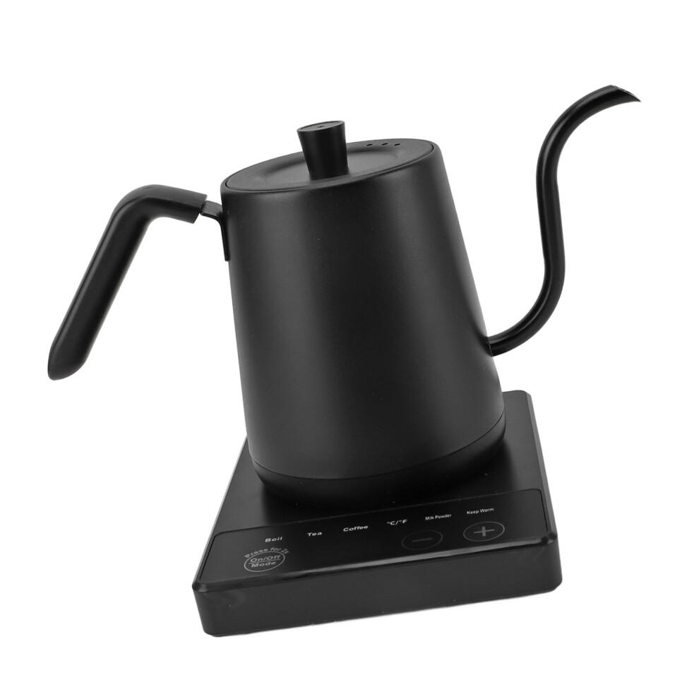 Electric Gooseneck Kettle 800ml, 5 Temps, 1000W, US Plug